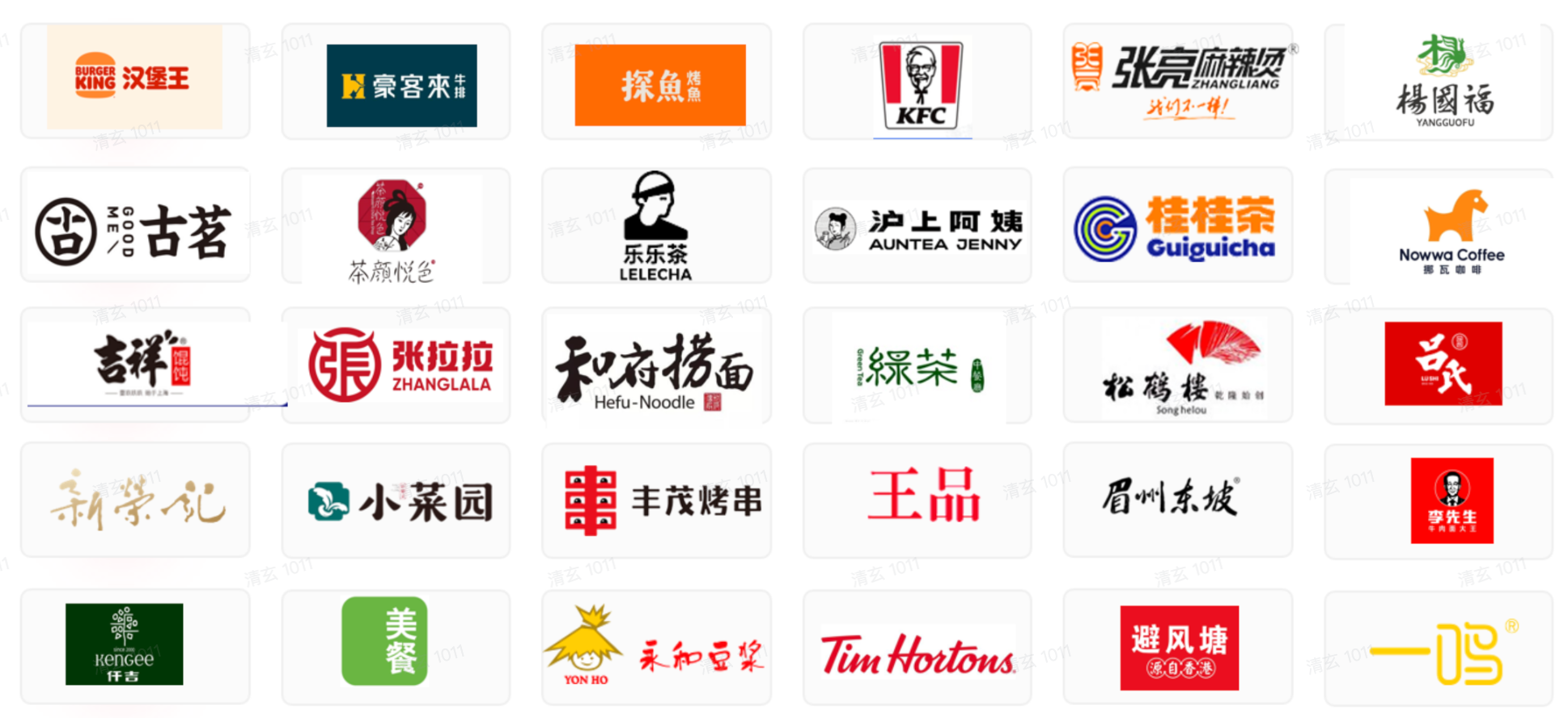 连锁餐饮合作品牌墙